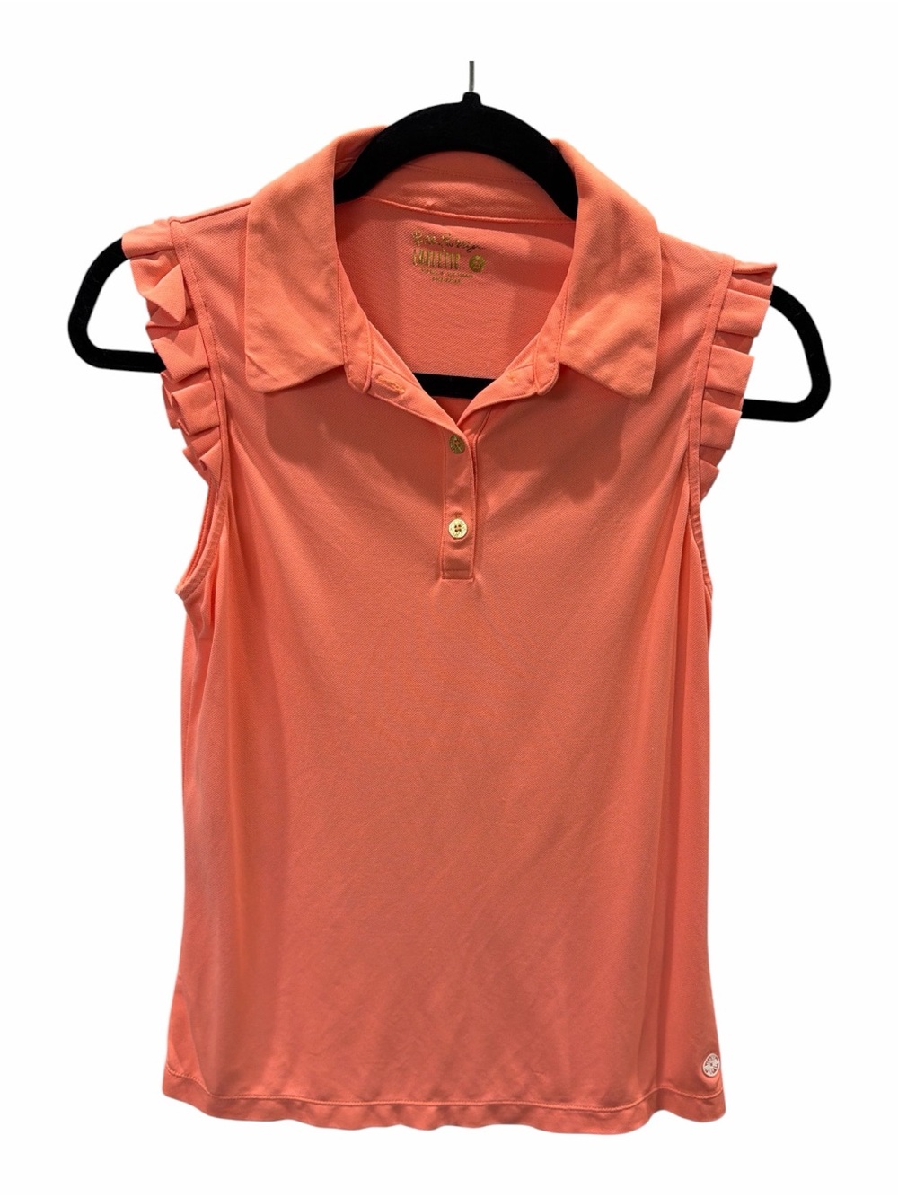 Lilly Pulitzer Luxetic Polo Tank Bright Coral Size S